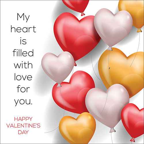 Heart Balloons Card - Click Image to Close