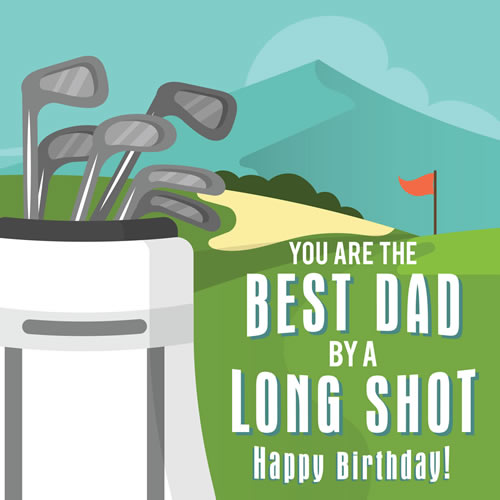 Long Shot Dad Birthday Card - Click Image to Close
