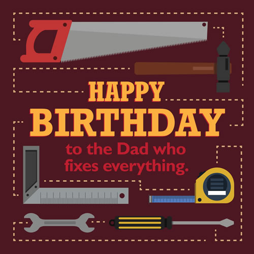 Tools Dad Birthday Card - Click Image to Close