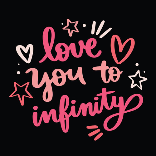 Love You To Infinity Card - Click Image to Close