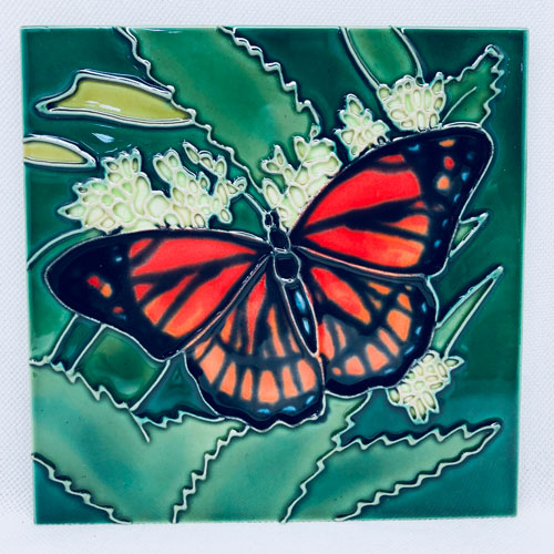 Red Butterfly Tile - Click Image to Close