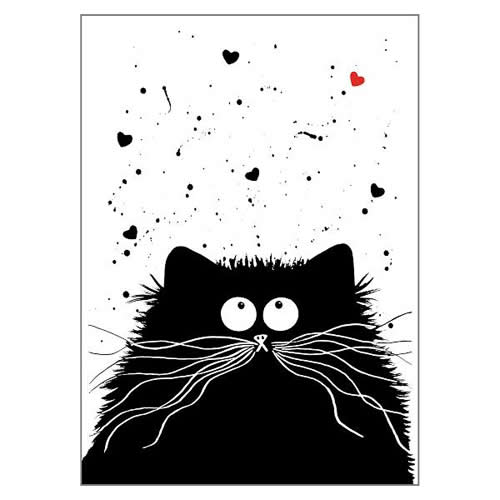 Loving Feline Card - Click Image to Close