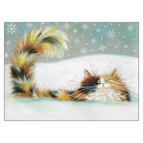 Tortie In The Snow Card - Click Image to Close