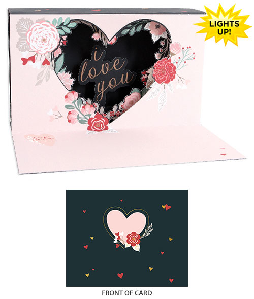 Floral Hearts Card - Click Image to Close