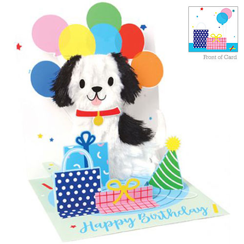 Puppy Balloons Card - Click Image to Close