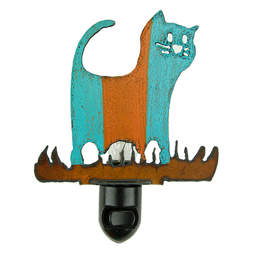 Painted Cat Night Light - Click Image to Close