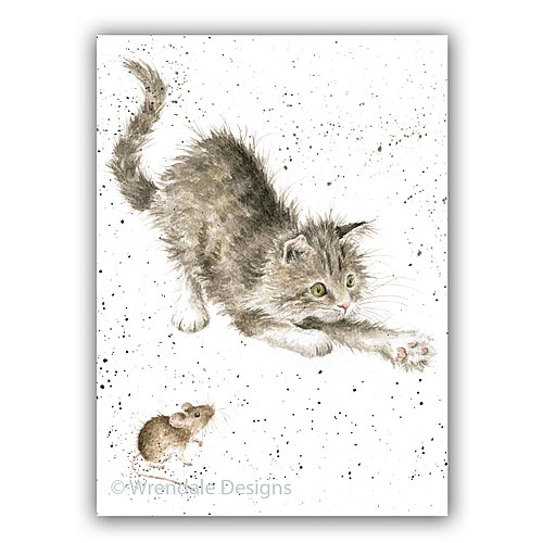 Kitty Card (Cat and Mouse) - Click Image to Close
