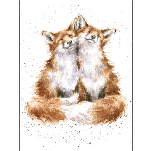 Contentment Card (Foxes) - Click Image to Close