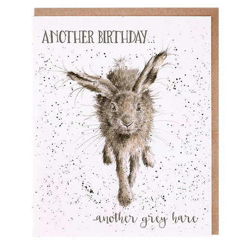 Little Grey Hare Card (Rabbit) - Click Image to Close
