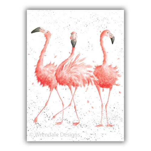Pink Ladies Card (Flamingos) - Click Image to Close