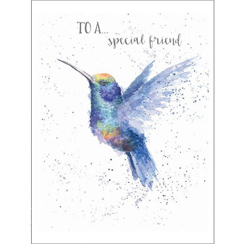 To A Special Friend Card (Hummingbird) - Click Image to Close