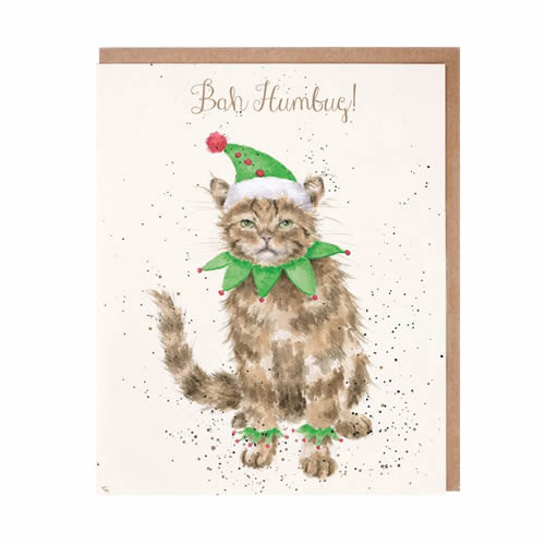 Bah Humbug Card (Cat) - Click Image to Close