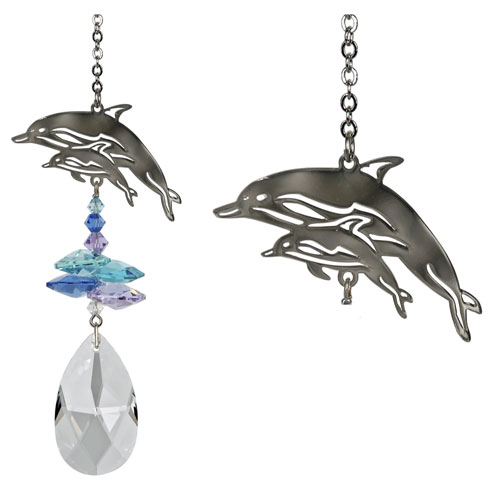 Dolphin Crystal Fantasy Suncatcher - Click Image to Close