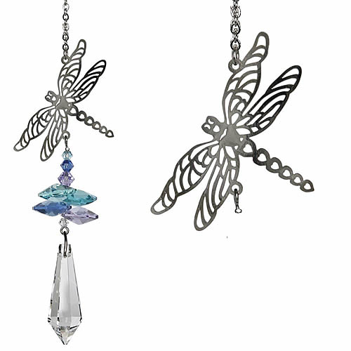 Dragonfly Crystal Fantasy Suncatcher - Click Image to Close