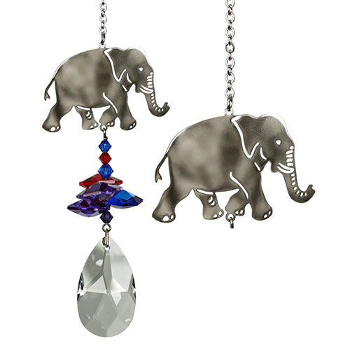 Elephant Crystal Fantasy Suncatcher - Click Image to Close