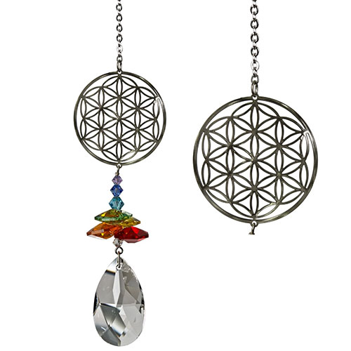 Flower Of Life Crystal Fantasy Suncatcher - Click Image to Close