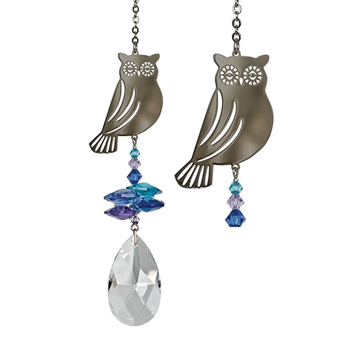 Owl Crystal Fantasy Suncatcher - Click Image to Close