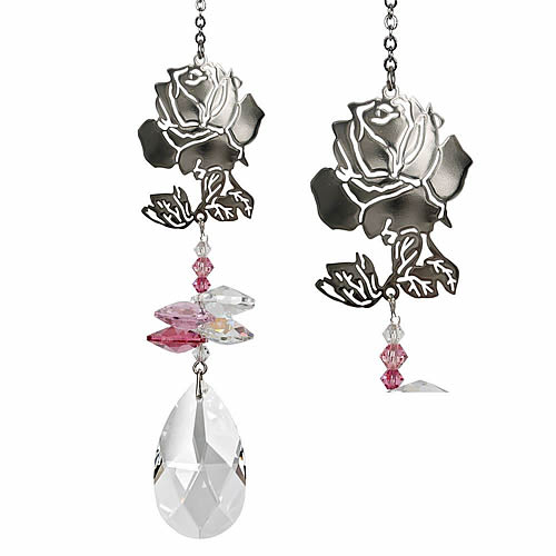 Rose Crystal Fantasy Suncatcher - Click Image to Close