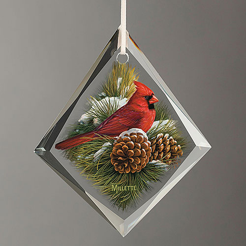 December Dawn (Cardinal) Ornament - Click Image to Close