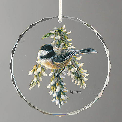 Springtime Jewels Ornament (Chickadee) - Click Image to Close