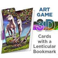 ArtGame 3D Cards with Lenticular Bookmark
