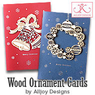 Wood Ornament Cards by Alljoy Design