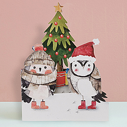 Christmasy Owlets Card