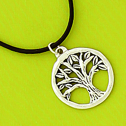 Pewter Circle Tree Choker