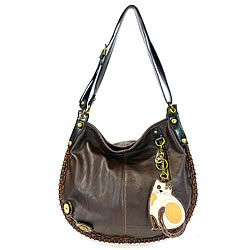LaZzy Cat Charming Hobo Crossbody Bag (Brown) - Click Image to Close