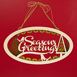 Woodlands Season's Greetings Plaque