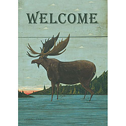 Moose Lodge (Welcome) Mini Garden Flag