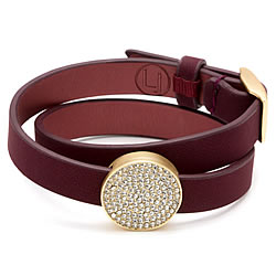Maroon Reversible Pavé Wrap Bracelet
