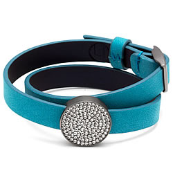 Turquoise Reversible Pavé Wrap Bracelet