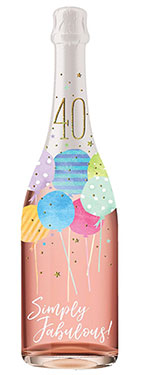 40th Birthday Champagne Bottle Card