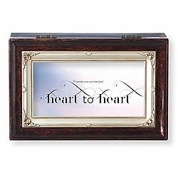 Friends Are Connected Heart To Heart Music Box (Brown)