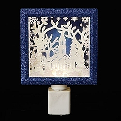 Church Scene Shadowbox Night Light