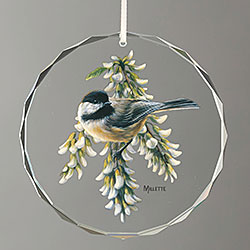 Springtime Jewels Ornament (Chickadee)